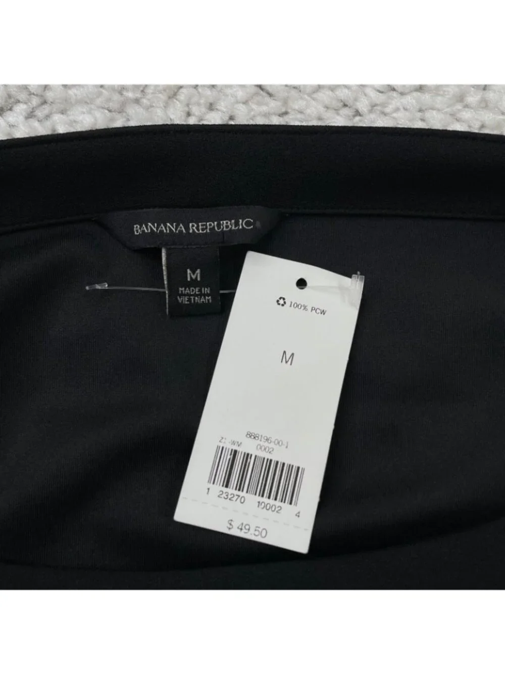 Banana Republic Dropped Shoulder Blouse Black Womens Medium